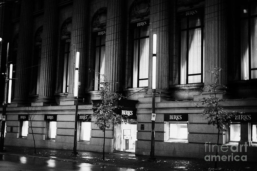City Photograph - birks place originally the commerce bank hastings west Vancouver BC Canada #1 by Joe Fox