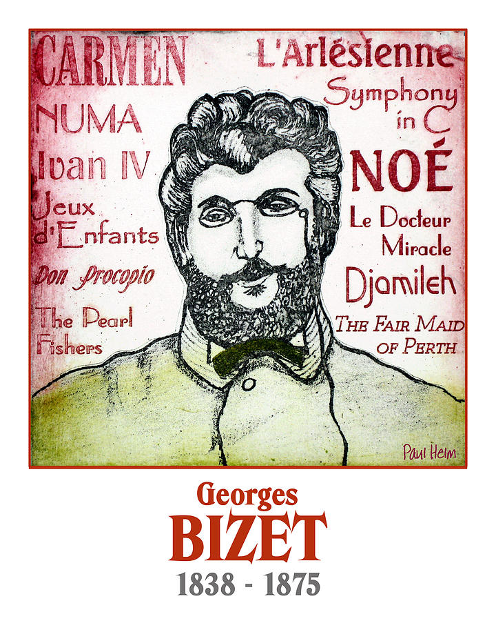 Bizet #1 Drawing by Paul Helm