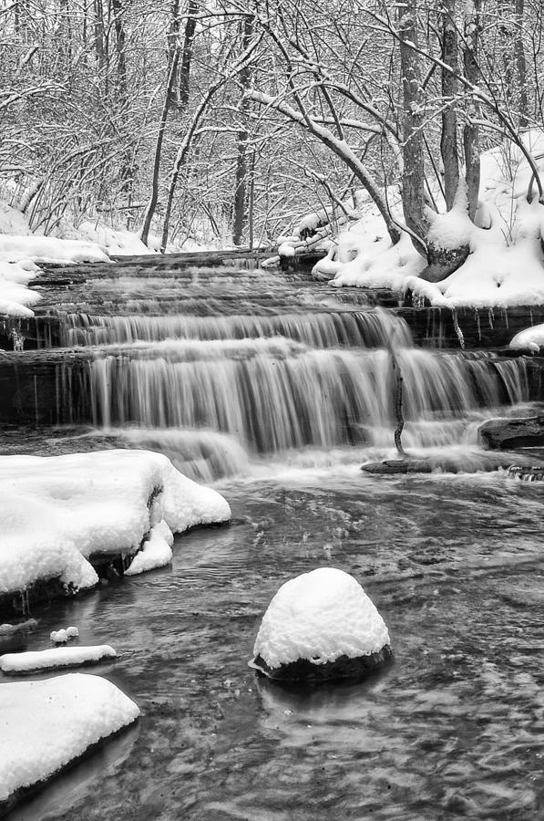 Black and White Camp Lazarus Falls Photograph by Brian Mollenkopf ...