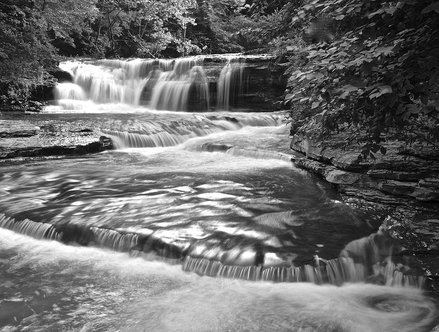 Black and White Cascade Photograph by Frozen in Time Fine Art ...