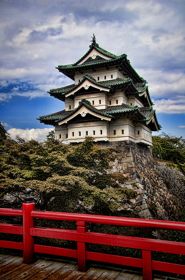 Nature Photograph - Hirosaki Castle in Japan by David Smith