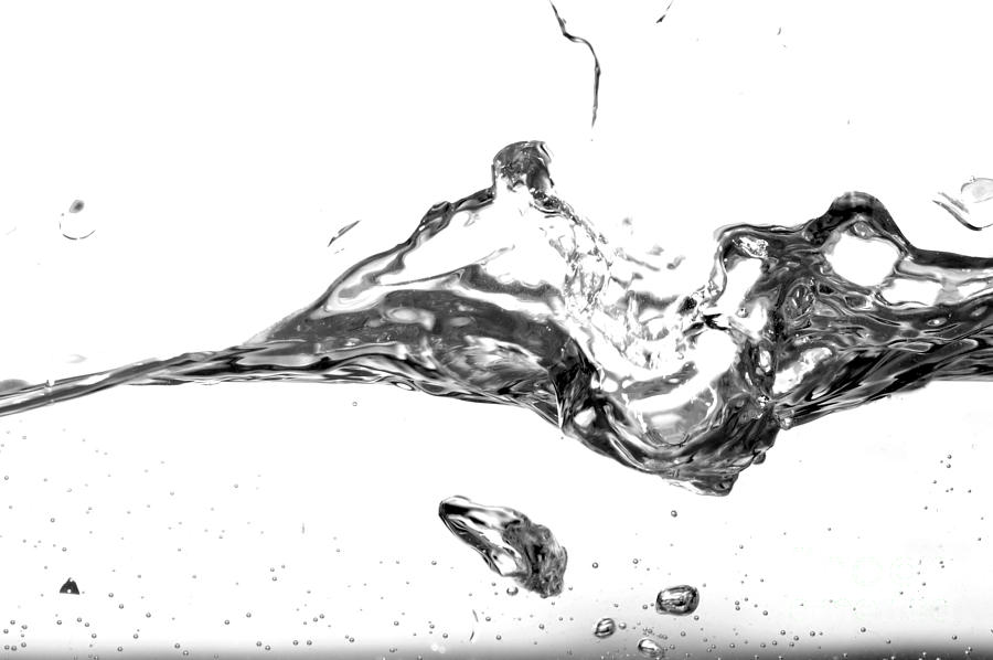 Abstract Photograph - Black and white water splash #1 by Michal Bednarek