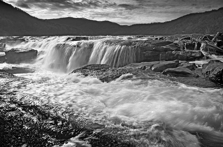 Black and White Waterfall #1 Photograph by Lisa Lambert-Shank