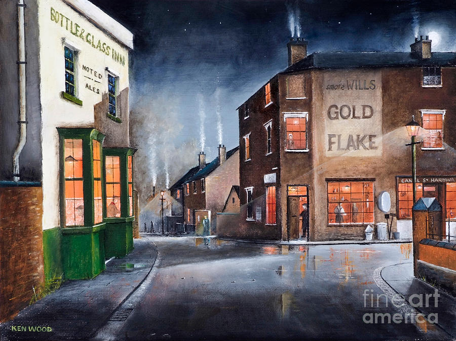 Black Country Village Centre - England Painting by Ken Wood