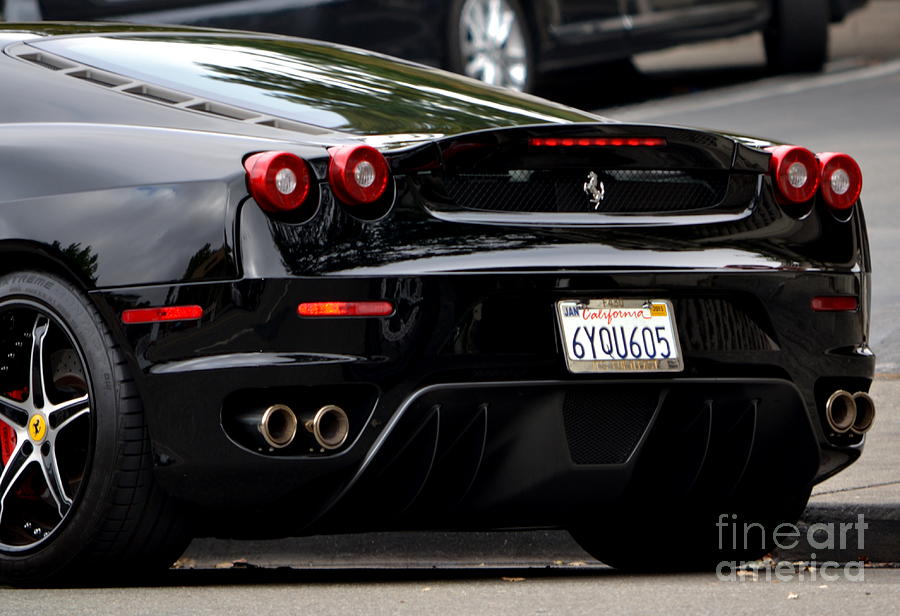 Black Ferrari #1 Photograph by Dean Ferreira