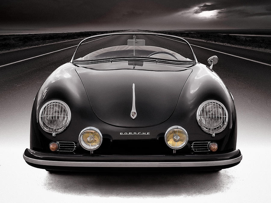 Porsche Photograph - Black Porsche Speedster by Douglas Pittman