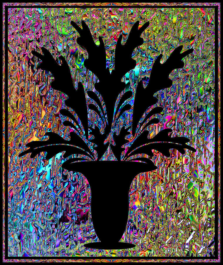 Colors Digital Art - Black Vase #1 by Pat Follett
