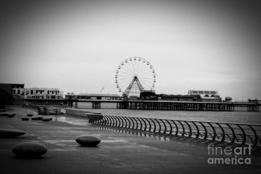 Central Pier and Ferris Wheel - Blackpool Beach Photograph by Doc ...