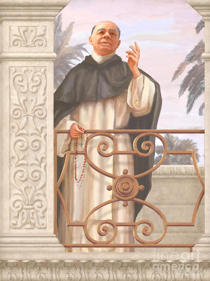 Inspirational Painting - Blessed Father Lucas #1 by John Alan  Warford