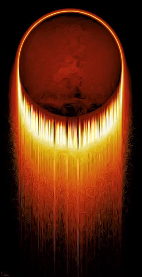 Planet Digital Art - Blood Moon #1 by Daniel Sallee