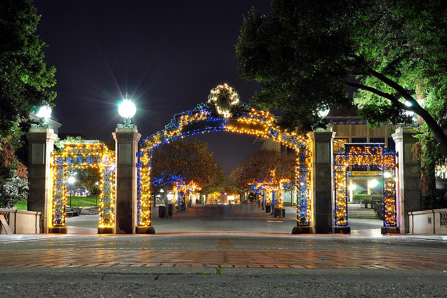 Blue and Gold Sather Gate #1 Photograph by Joel Thai