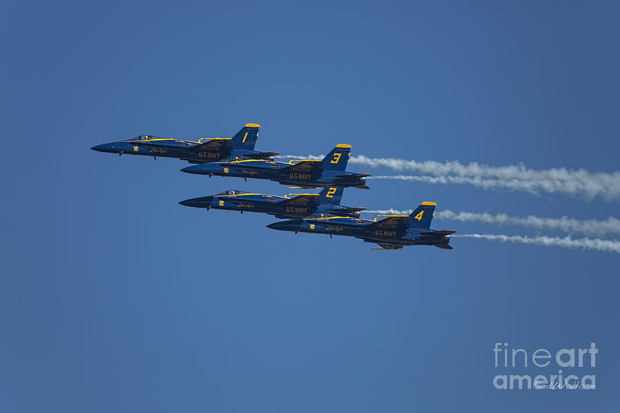 Blue Angels Fly By 1 #1 Photograph by D Wallace