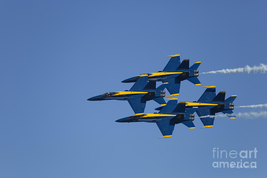 Blue Angels Fly By 2 #1 Photograph by D Wallace