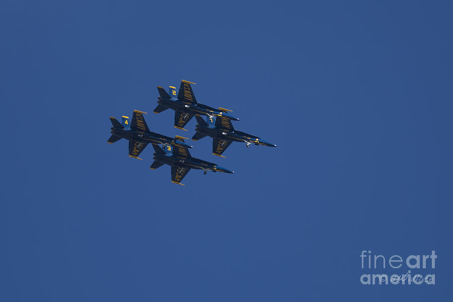 Blue Angels Overhead 2 #1 Photograph by D Wallace