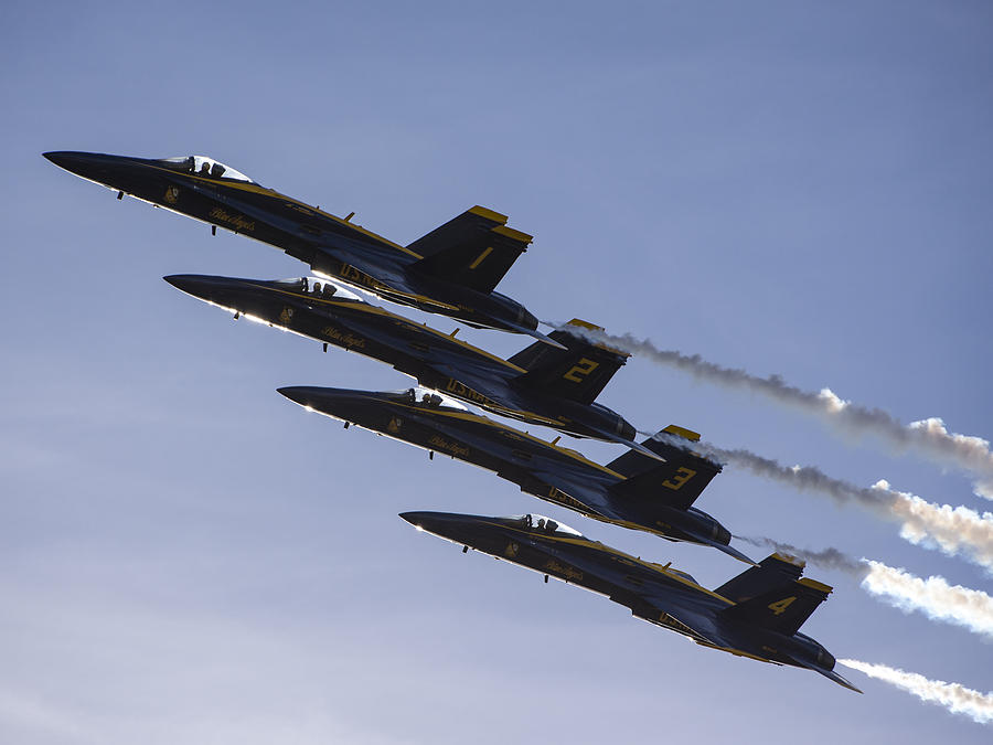 Airplane Photograph - Blue Angels #1 by Paul Fearn