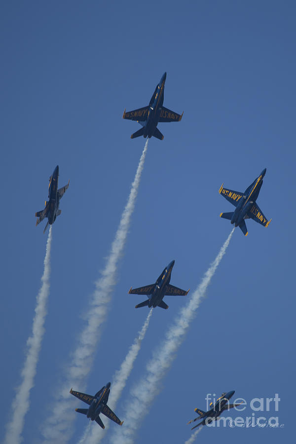 Blue Angels Star Burst 1 #1 Photograph by D Wallace