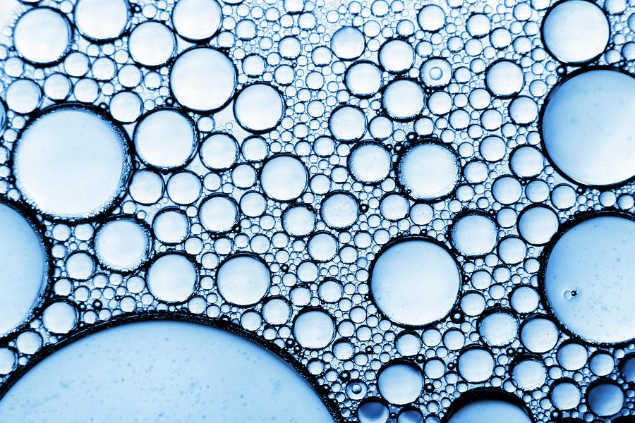 Blue Bubbles Abstract #1 Photograph by Subman