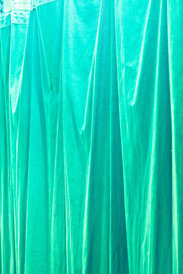 Abstract Photograph - Blue curtain #1 by Tom Gowanlock