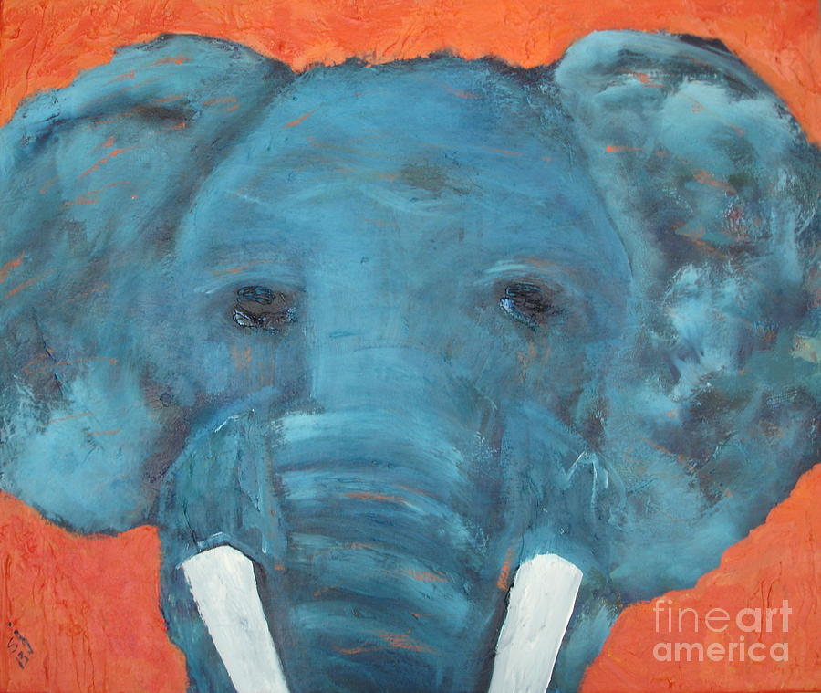 Blue Elephant Painting