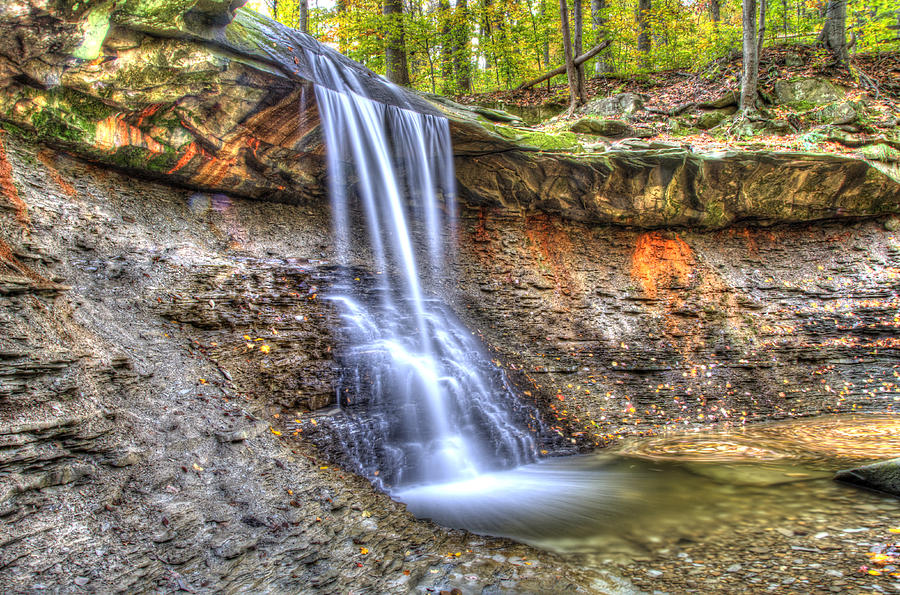 Blue Hen Falls in the Fall #1 Photograph by Carolyn Hall