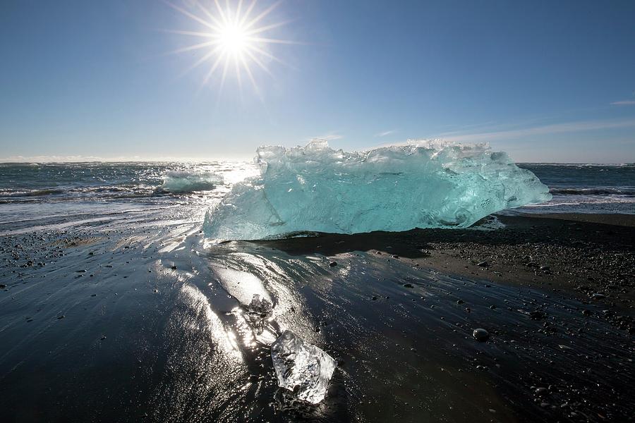 Blue Iceberg On Sandy Beach #1 Photograph by Science Photo Library Blue Iceberg On Sandy Beach #1 Photograph by Science Photo Library
