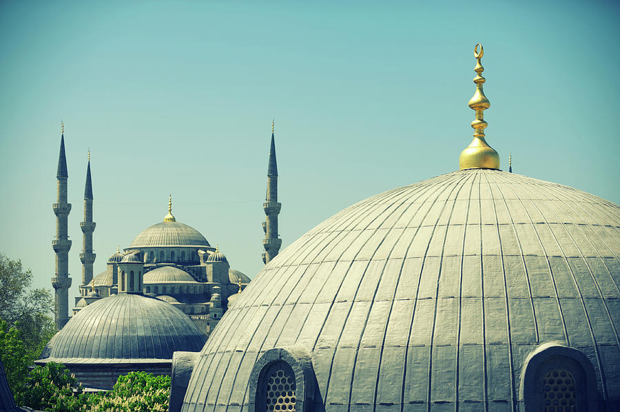 Blue Mosque Istanbul Turkey Dome And #1 Photograph by Peskymonkey