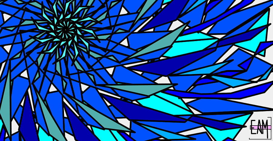 Blue Sun Digital Art by Elizabeth McTaggart