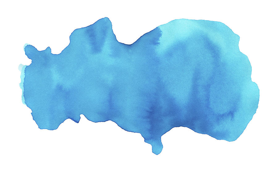 Blue Watercolor Paint Texture #1 Digital Art by 4khz