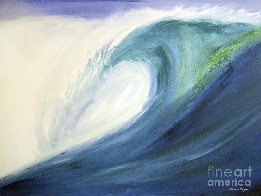 Blue Wave Painting by Tamara Kapan - Fine Art America