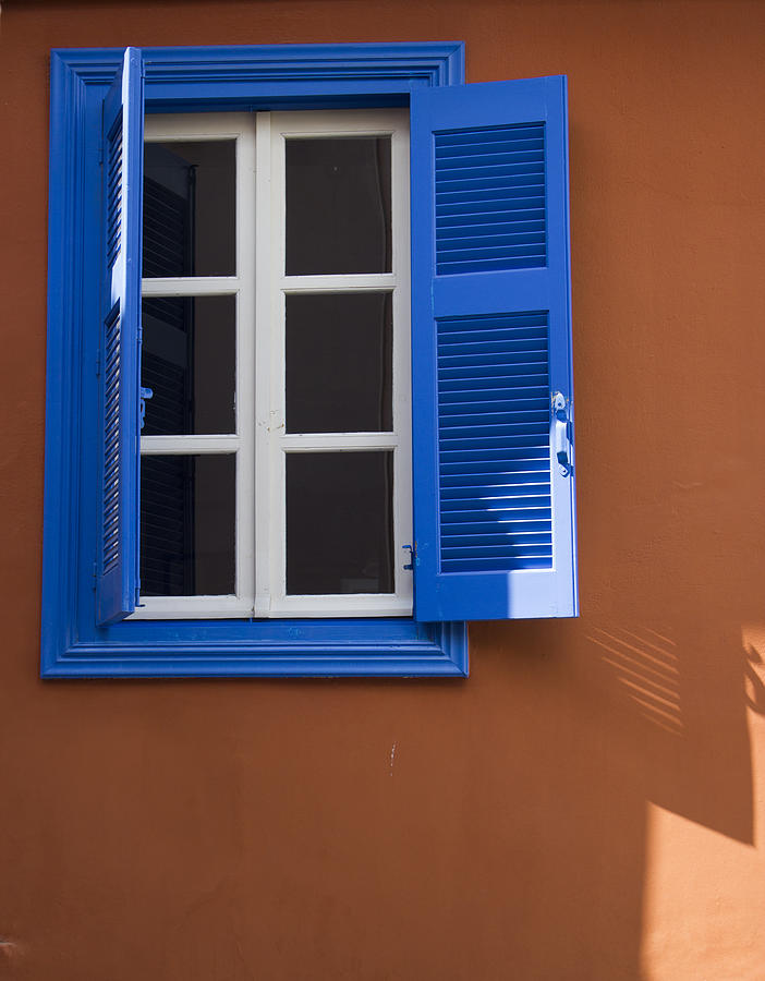 Blue Window Photograph by Radoslav Nedelchev