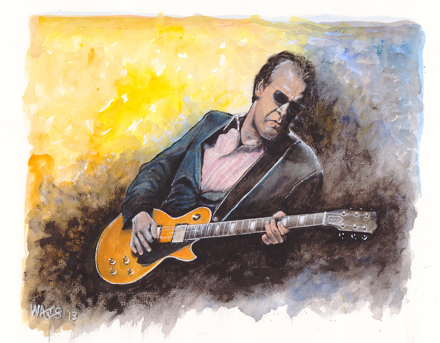 Blues Man Painting by William Walts