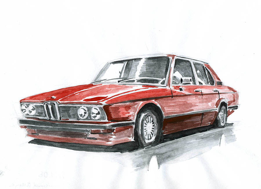 Car Painting - Bmw E12 #1 by Ildus Galimzyanov