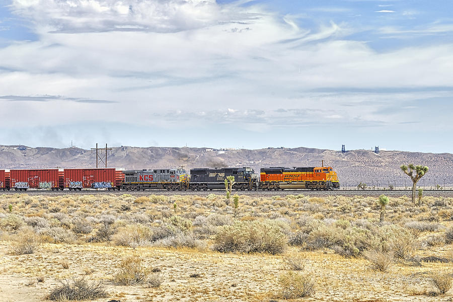 BNSF 9112 Westbound from Boron Photograph by Jim Thompson