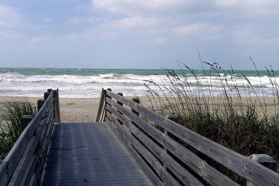 Boardwalk On The Beach, Nokomis #1 Photograph by Panoramic Images
