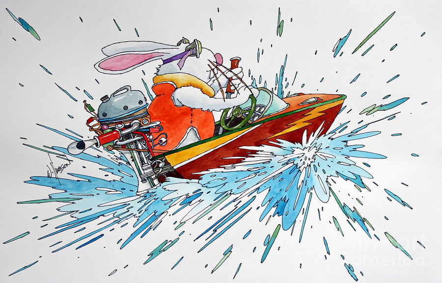 Boat Bunny Painting by James Williamson