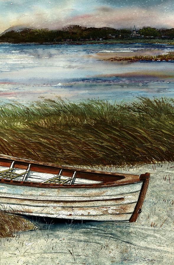 Impressionism Painting - Boat On Shore #1 by Steven Schultz