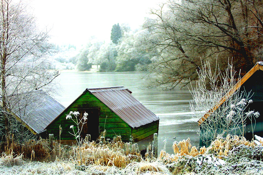 Winter Photograph - Boathouse on Loch Ard #1 by David Cairns