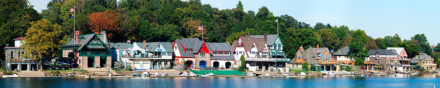 Philadelphia Photograph - Boathouse Row At The Waterfront #1 by Panoramic Images