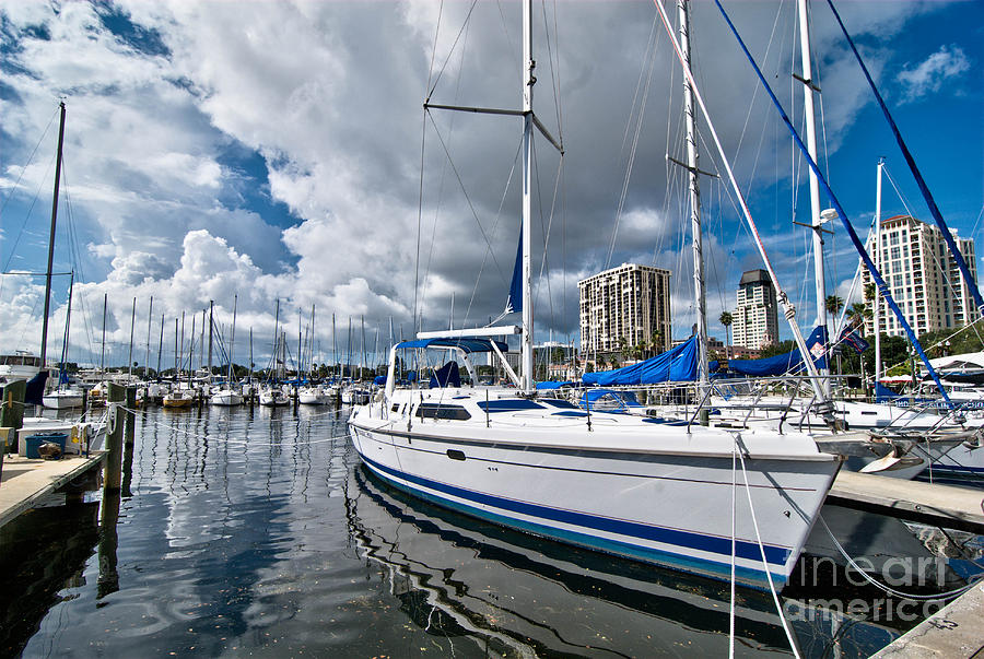Boat Photograph - Boats in Marina Saint Petersburg Florida #1 by Amy Cicconi