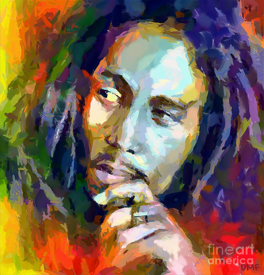 Bob Marley #1 Painting by Dragica  Micki Fortuna