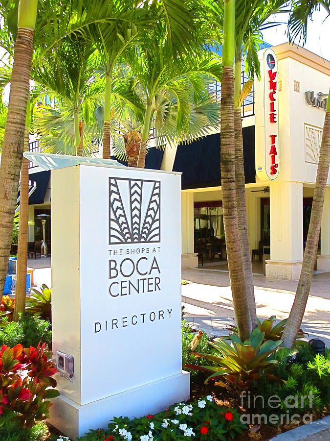 Boca Center Directory. Boca Raton Florida. Upscale Retail Shopping Center. #1 Photograph by Robert Birkenes