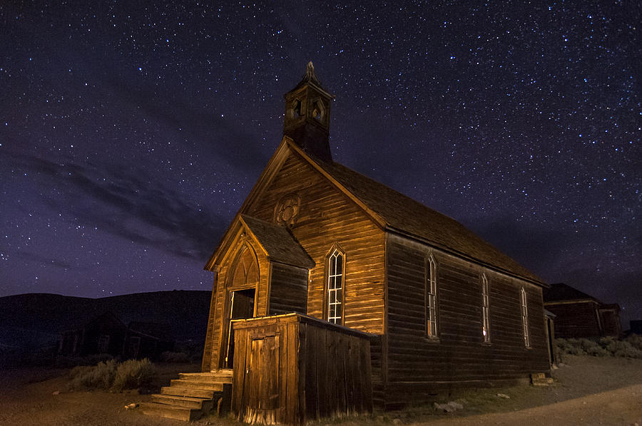 Architecture Photograph - Bodie Church #1 by Cat Connor