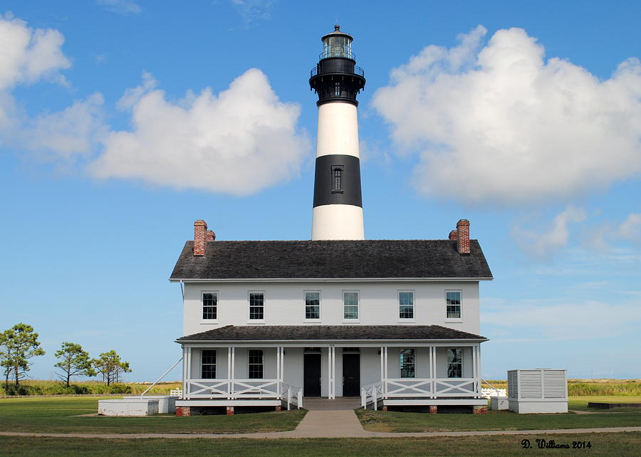 Bodie Island Lighthouse and Keepers Quarters #1 Photograph by Dan Williams