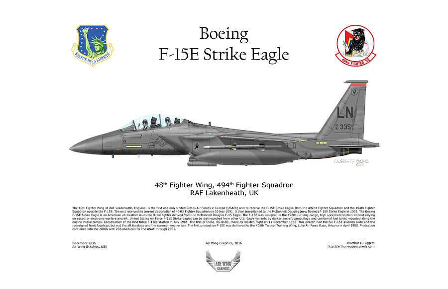 Boeing F-15E Strike Eagle #2 Digital Art by Arthur Eggers