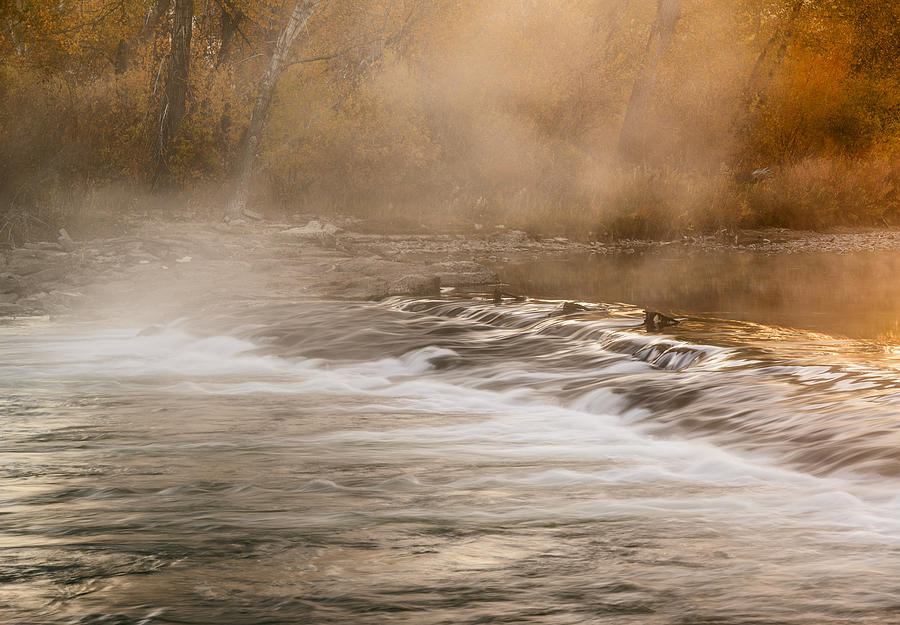 Boise River Autumn morning #1 Photograph by Vishwanath Bhat