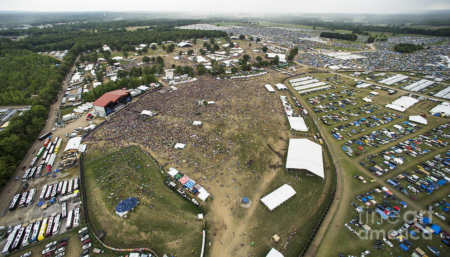 Bonnaroo Music Festival Aerial Photo Photograph by David Oppenheimer