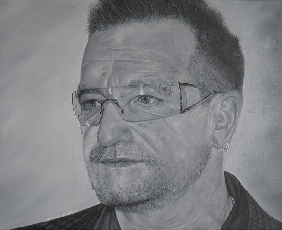 Bono Painting - Bono #1 by David Dunne