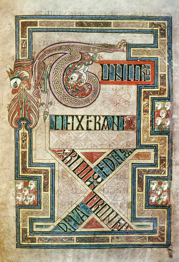 Book Of Kells (c800 #1 Painting by Granger