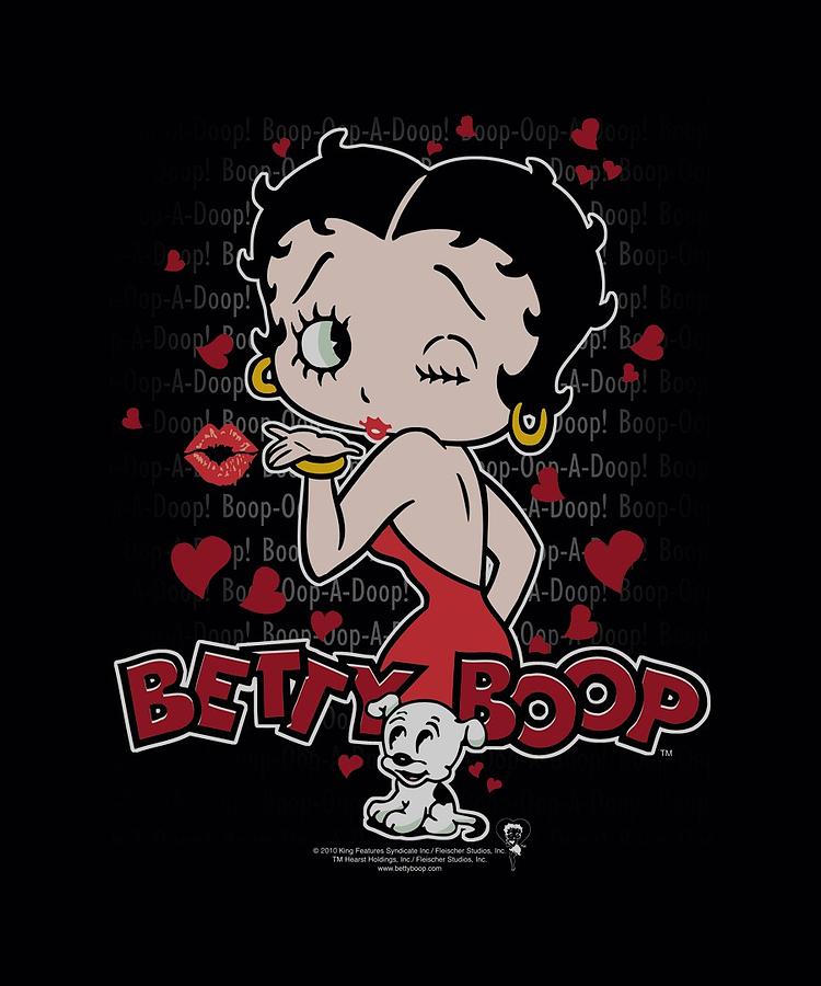 Betty Boop Digital Art - Boop - Classic Kiss #1 by Brand A