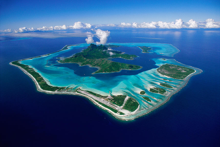 Aerial Photograph - Bora Bora #1 by Marcello Bertinetti